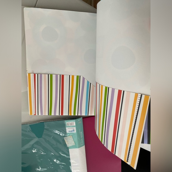Set of colorful files clear Book folders & paper covers pink green yellow NWT - Picture 9 of 11
